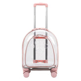 Fashion Creative Pet Trolley Bag Panoramic Transparent Dog Luggage  Adomoo